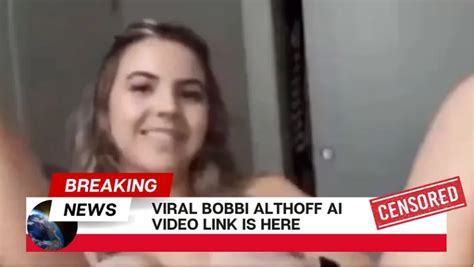 bobbie altoff leaks|Bobbi Althoff Leaked Video